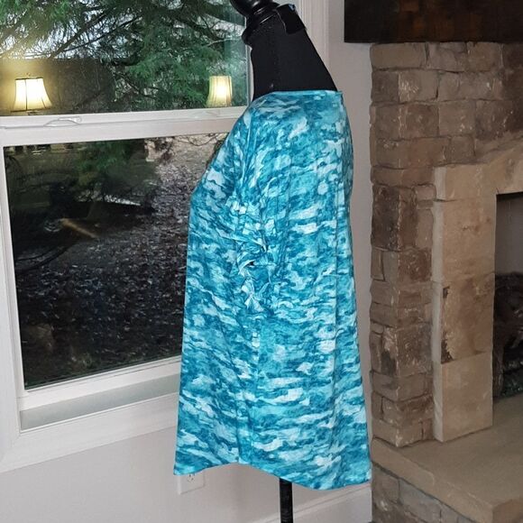 Ruby Rd sz M  Greenish Blue pullover top. - Picture 3 of 8